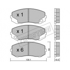 927.0 TRUSTING Комплект тормозных колодок, дисковый тормоз