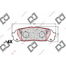 BP1587 DJ PARTS Комплект тормозных колодок, дисковый тормоз