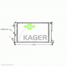 31-0941 KAGER Радиатор, охлаждение двигателя