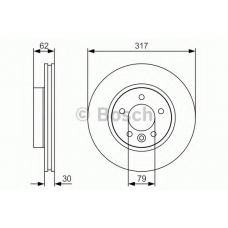 0 986 479 S25 BOSCH Тормозной диск