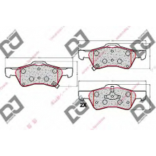 BP2025 DJ PARTS Комплект тормозных колодок, дисковый тормоз