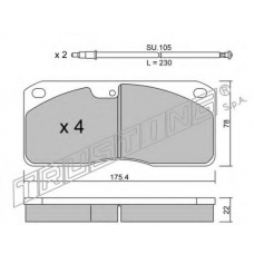 279.0W TRUSTING Комплект тормозных колодок, дисковый тормоз