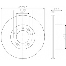 8DD 355 108-921 HELLA PAGID Тормозной диск