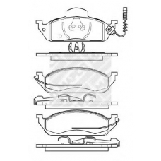 6747 MAPCO Комплект тормозных колодок, дисковый тормоз