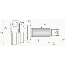 CVJ5584.10 OPEN PARTS Шарнирный комплект, приводной вал