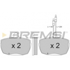 BP2204 BREMSI Комплект тормозных колодок, дисковый тормоз