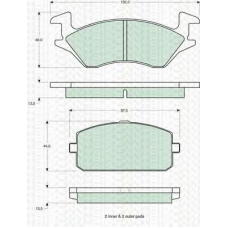 8110 13010 TRIDON Brake pads - front