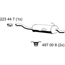 250009 ERNST Глушитель выхлопных газов конечный