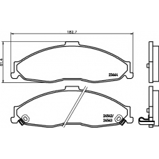 8DB 355 013-381 HELLA PAGID Комплект тормозных колодок, дисковый тормоз