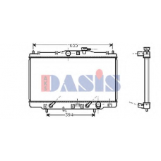 100020N AKS DASIS Радиатор, охлаждение двигателя
