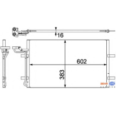 8FC 351 302-571 HELLA Конденсатор, кондиционер