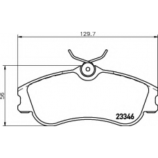 8DB 355 018-541 HELLA Комплект тормозных колодок, дисковый тормоз