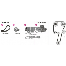 4314102919 Jp Group Водяной насос + комплект зубчатого ремня