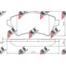 37303 ABS Комплект тормозных колодок, дисковый тормоз