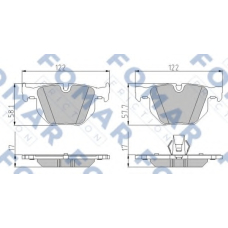 FO 931181 FOMAR ROULUNDS Комплект тормозных колодок, дисковый тормоз