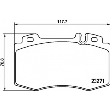 8DB 355 010-171 HELLA Комплект тормозных колодок, дисковый тормоз