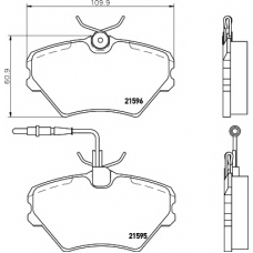 8DB 355 018-191 HELLA PAGID Комплект тормозных колодок, дисковый тормоз