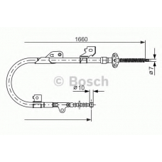 1 987 477 537 BOSCH Трос, стояночная тормозная система