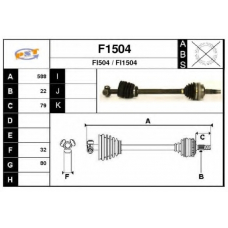 F1504 SNRA Приводной вал