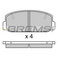 BP2223 BREMSI Комплект тормозных колодок, дисковый тормоз