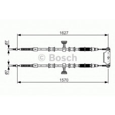 1 987 482 147 BOSCH Трос, стояночная тормозная система