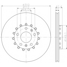 8DD 355 113-342 HELLA PAGID Тормозной диск