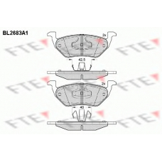 BL2683A1 FTE Комплект тормозных колодок, дисковый тормоз
