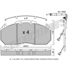 603.1W TRUSTING Комплект тормозных колодок, дисковый тормоз