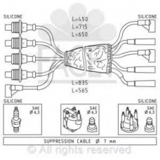 4.8500 FACET Ккомплект проводов зажигания