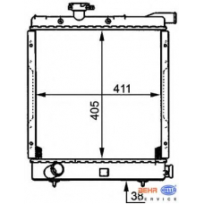 8MK 376 708-081 HELLA Радиатор, охлаждение двигателя