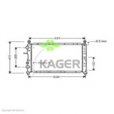 31-2145 KAGER Радиатор, охлаждение двигателя