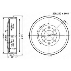 800995 Vema Тормозной барабан