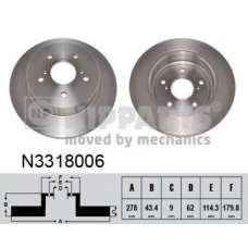 N3318006 NIPPARTS Тормозной диск