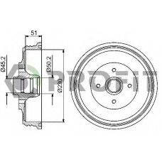5020-0091 PROFIT Тормозной барабан