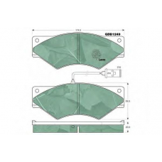 GDB1249 TRW Комплект тормозных колодок, дисковый тормоз