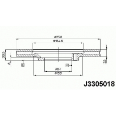 J3305018 NIPPARTS Тормозной диск