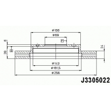 J3305022 NIPPARTS Тормозной диск