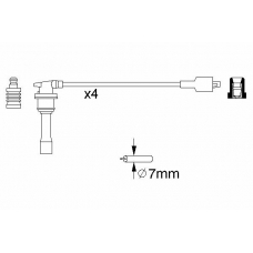 0 986 356 843 BOSCH Комплект проводов зажигания