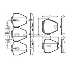 0 986 TB2 809 BOSCH Комплект тормозных колодок, дисковый тормоз