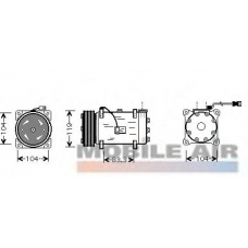 4000K225 VAN WEZEL Компрессор, кондиционер