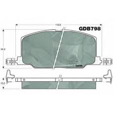 GDB798 TRW Комплект тормозных колодок, дисковый тормоз