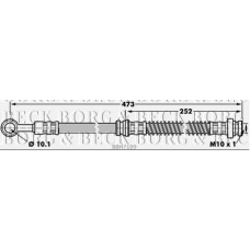 BBH7109 BORG & BECK Тормозной шланг