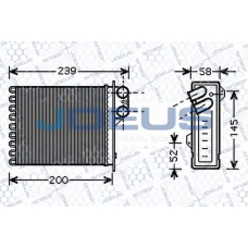 223M40 JDEUS Теплообменник, отопление салона