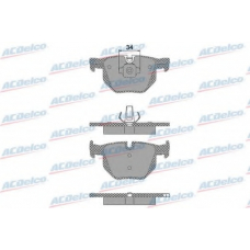 AC861381D AC Delco Комплект тормозных колодок, дисковый тормоз