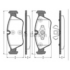 0 986 TB2 668 BOSCH Комплект тормозных колодок, дисковый тормоз