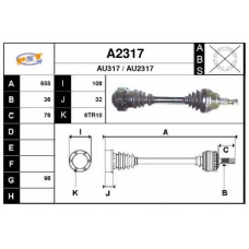 A2317 SNRA Приводной вал