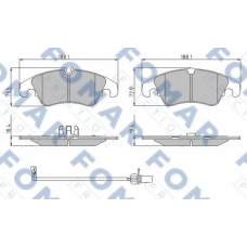 FO 962281 FOMAR ROULUNDS Комплект тормозных колодок, дисковый тормоз