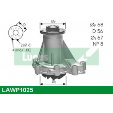 LAWP1025 TRW Водяной насос