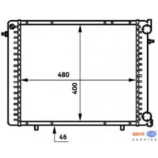 8MK 376 706-211 HELLA Радиатор, охлаждение двигателя