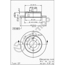 08.5629.10 BREMBO Тормозной диск